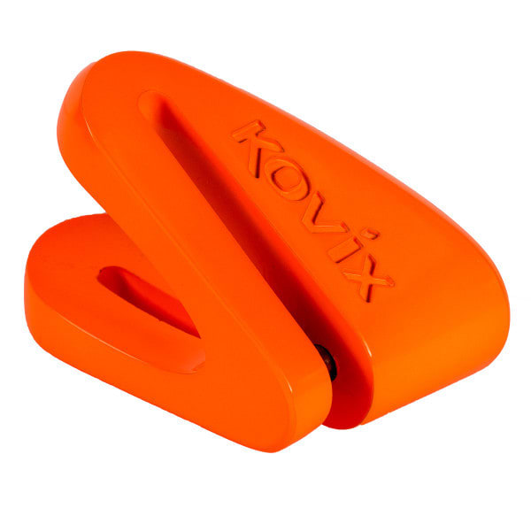 Candado disco moto kovix kvz1 naranjo fluor pasador 6mm
