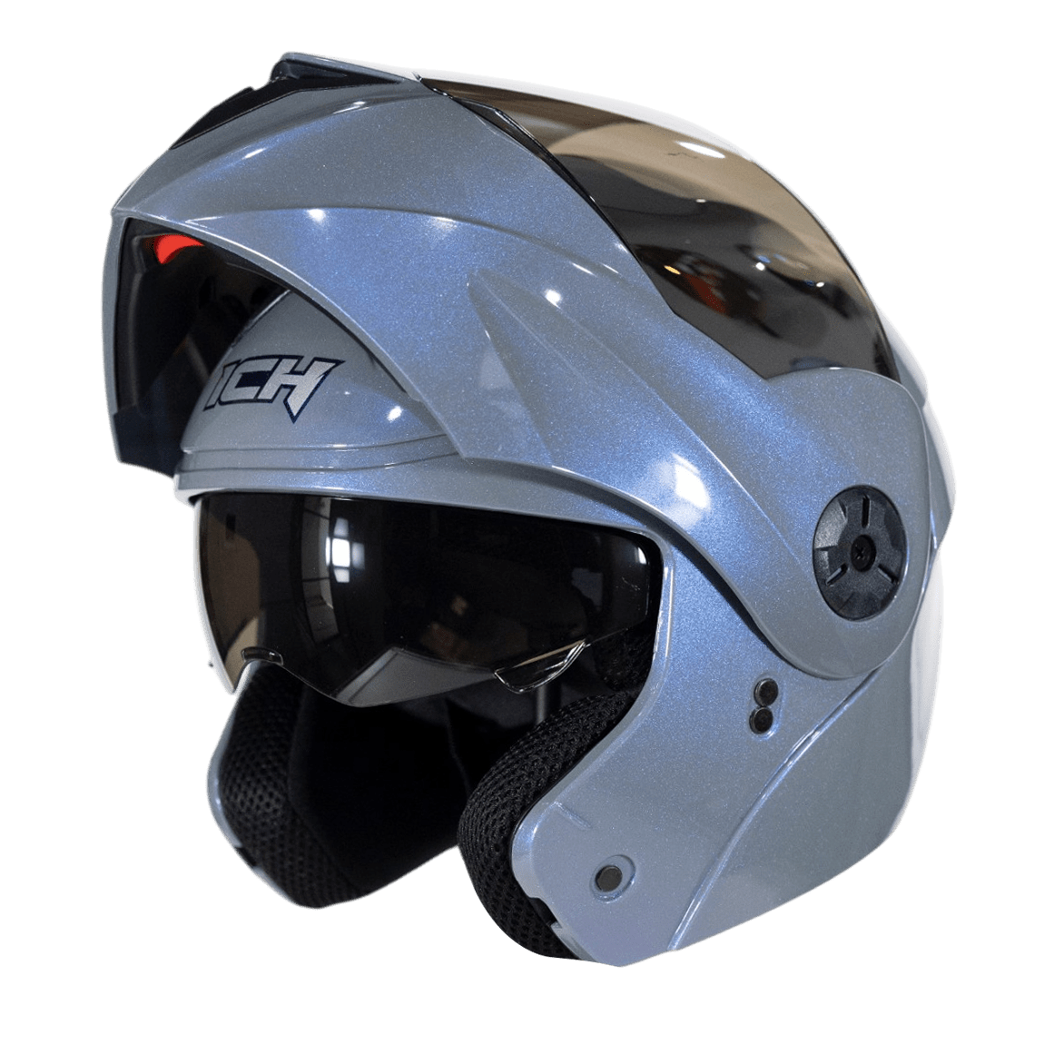 Casco moto ich 3110 solid camaleon gr.sl abatible con sun visor certificación dot 3cv