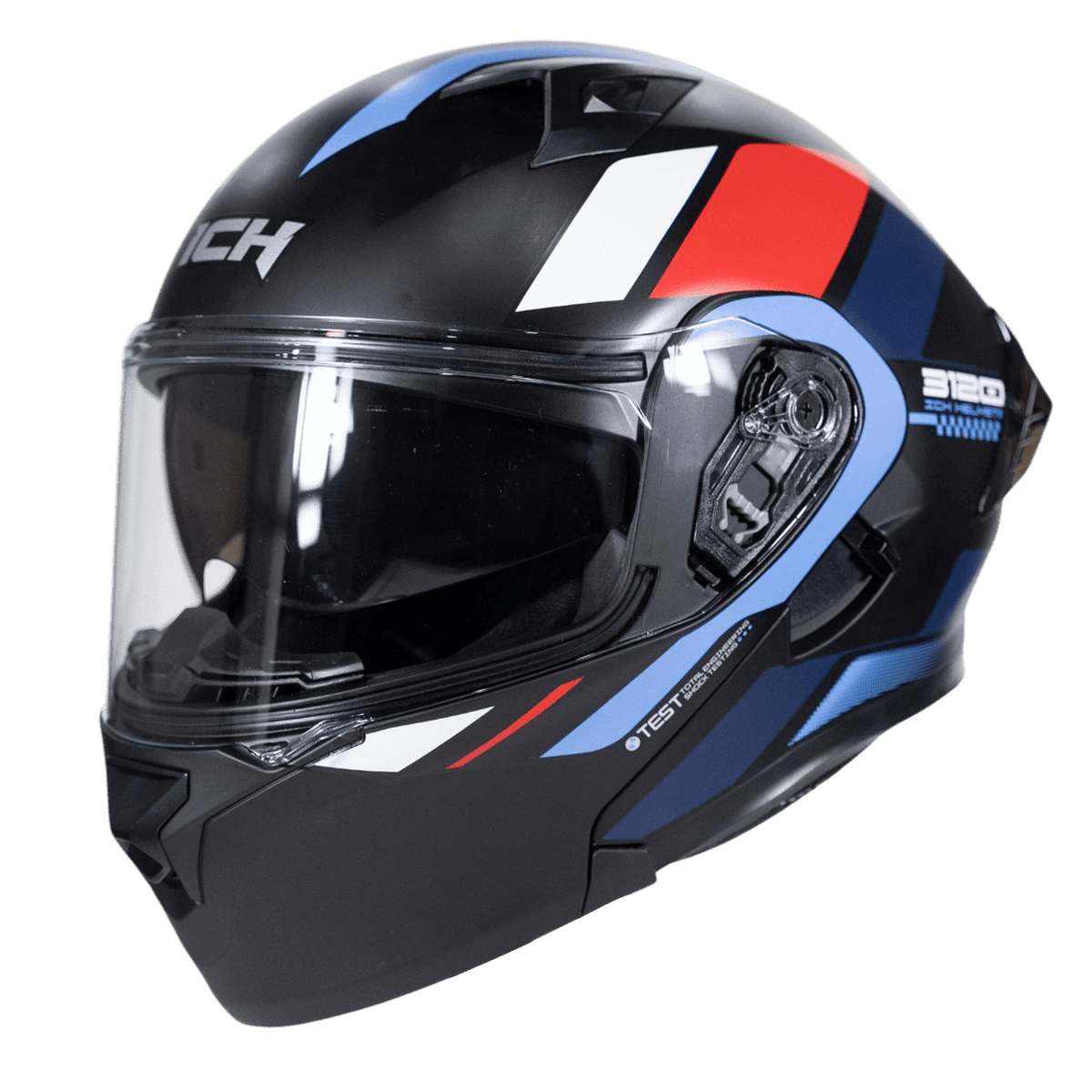 Casco moto ich 3120 ordanox ng az.cl tr abatible con sun visor certificación dot