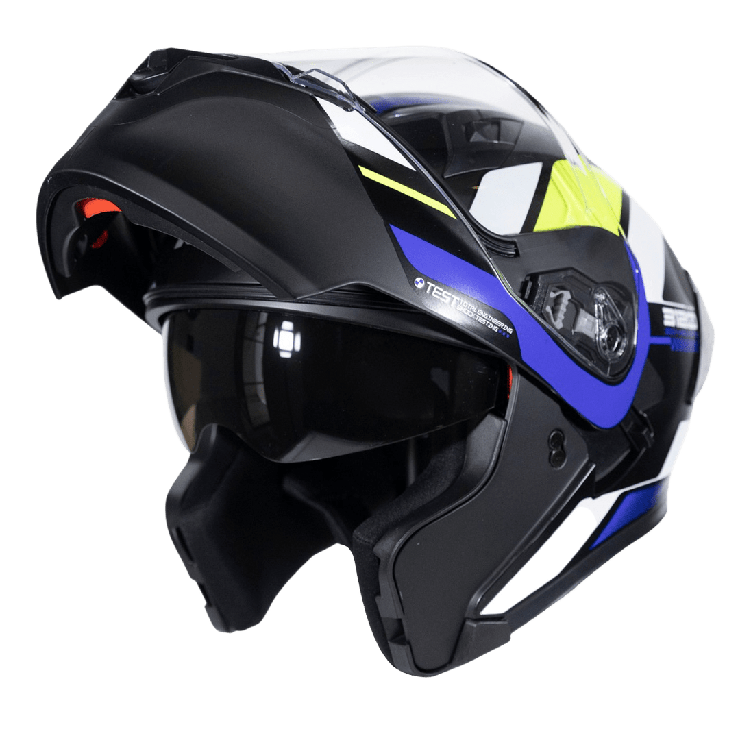 Casco moto ich 3120 ordanox ng az tr abatible con sun visor certificación dot