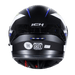 Casco moto ich 3120 ordanox ng az tr abatible con sun visor certificación dot