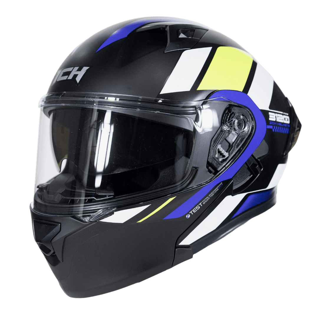 Casco moto ich 3120 ordanox ng az tr abatible con sun visor certificación dot