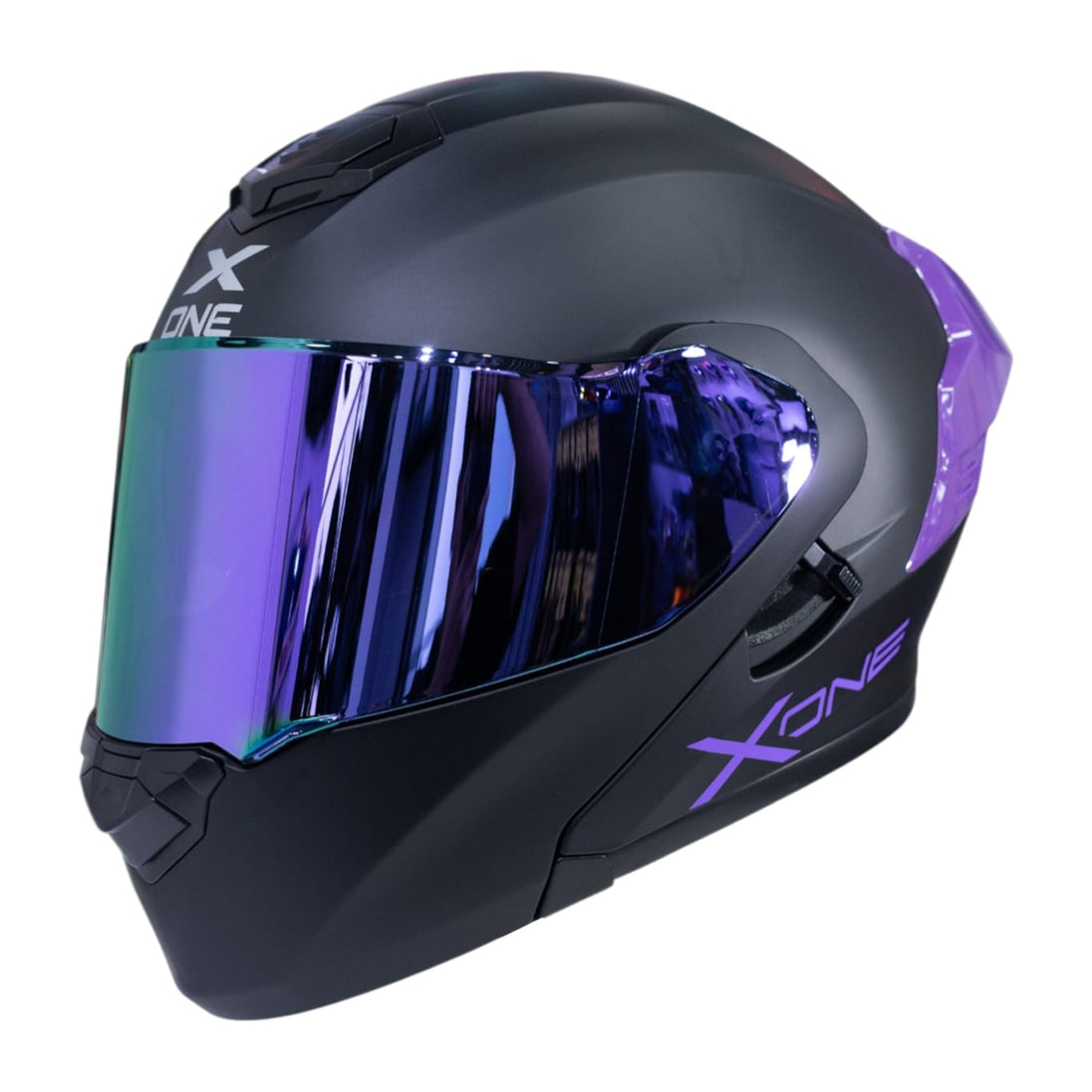 Casco moto xone 3000rs solid n.m mr abatible sun visor