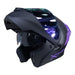 Casco moto xone 3000rs solid n.m mr abatible sun visor