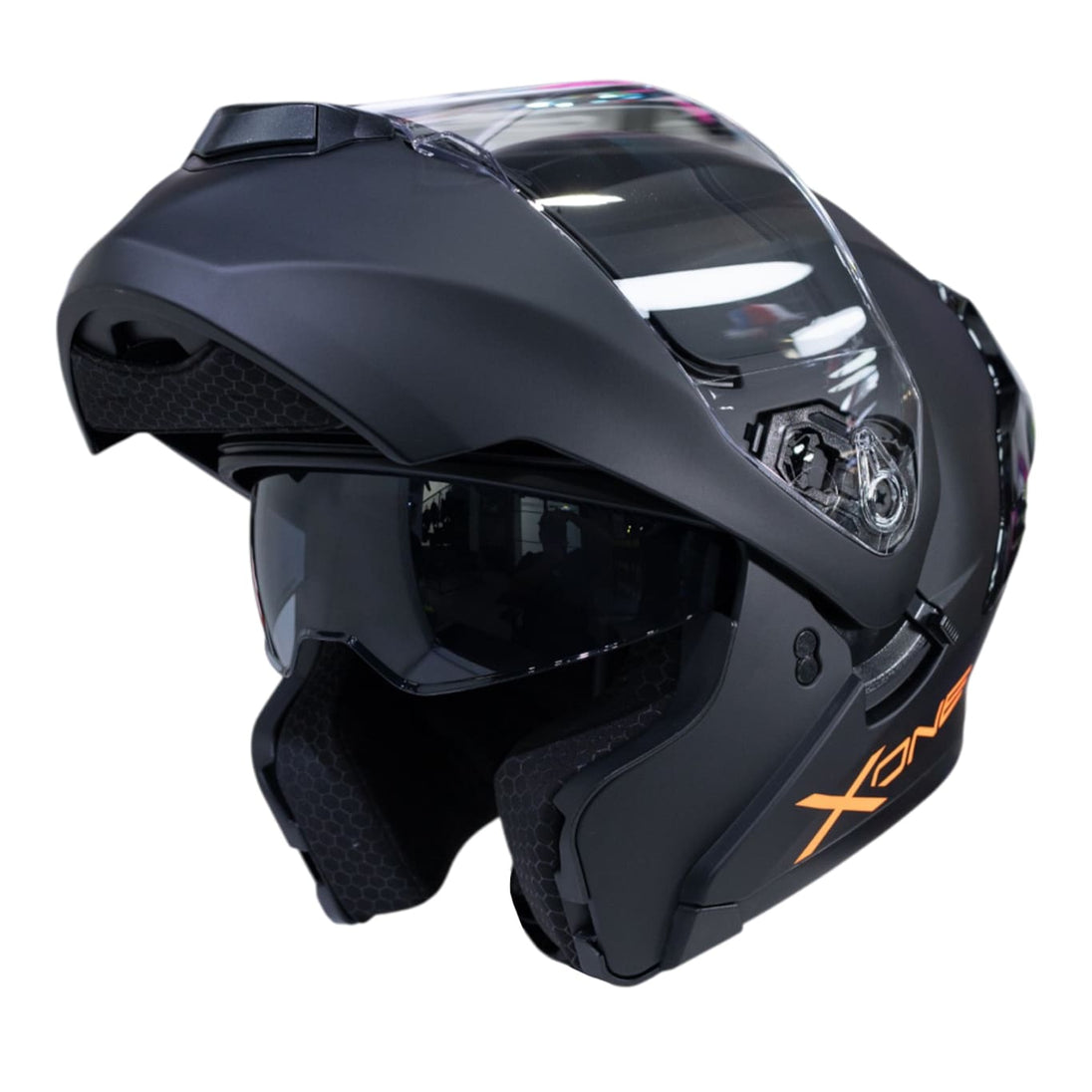 Casco moto xone 3000rs solid n.m n.nj tr abatible sun visor