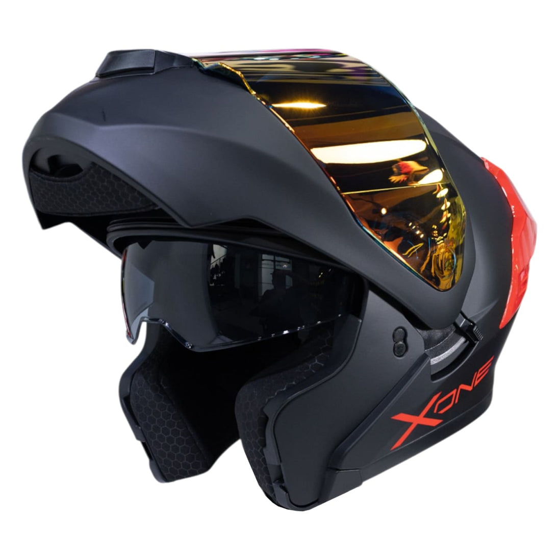 Casco moto xone 3000rs solid n.m rj abatible sun visor