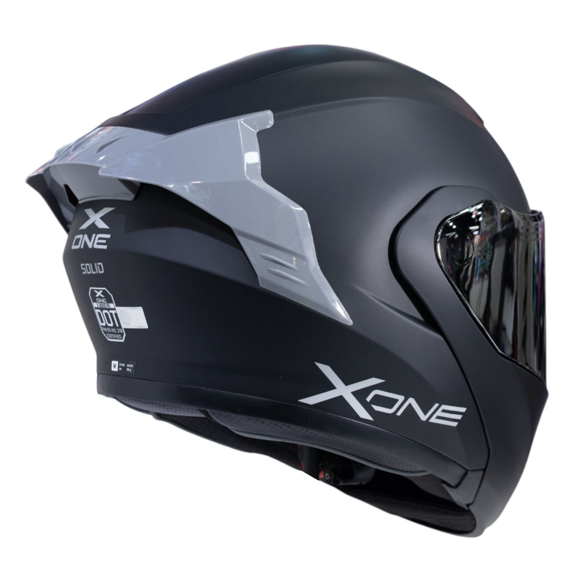 Casco moto xone 3000rs solid n.m sl abatible sun visor
