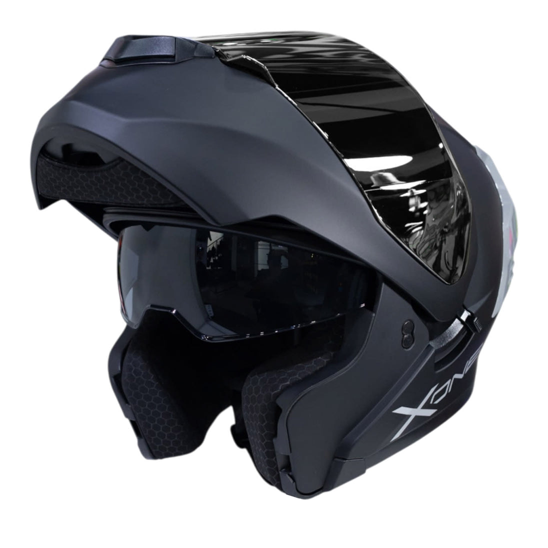 Casco moto xone 3000rs solid n.m sl abatible sun visor