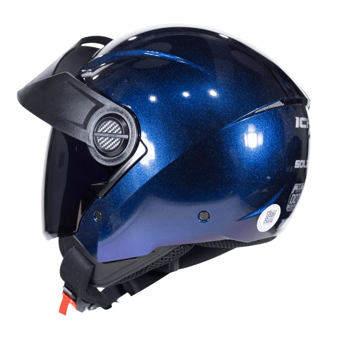 Casco moto ich 102 solid camaleon az abierto con viscera urbano