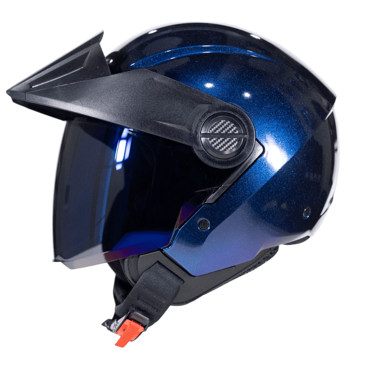Casco moto ich 102 solid camaleon az abierto con viscera urbano