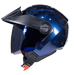 Casco moto ich 102 solid camaleon az abierto con viscera urbano
