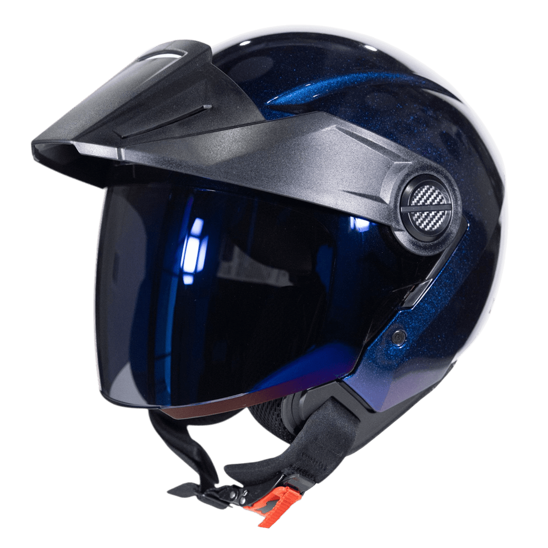 Casco moto ich 102 solid camaleon az abierto con viscera urbano