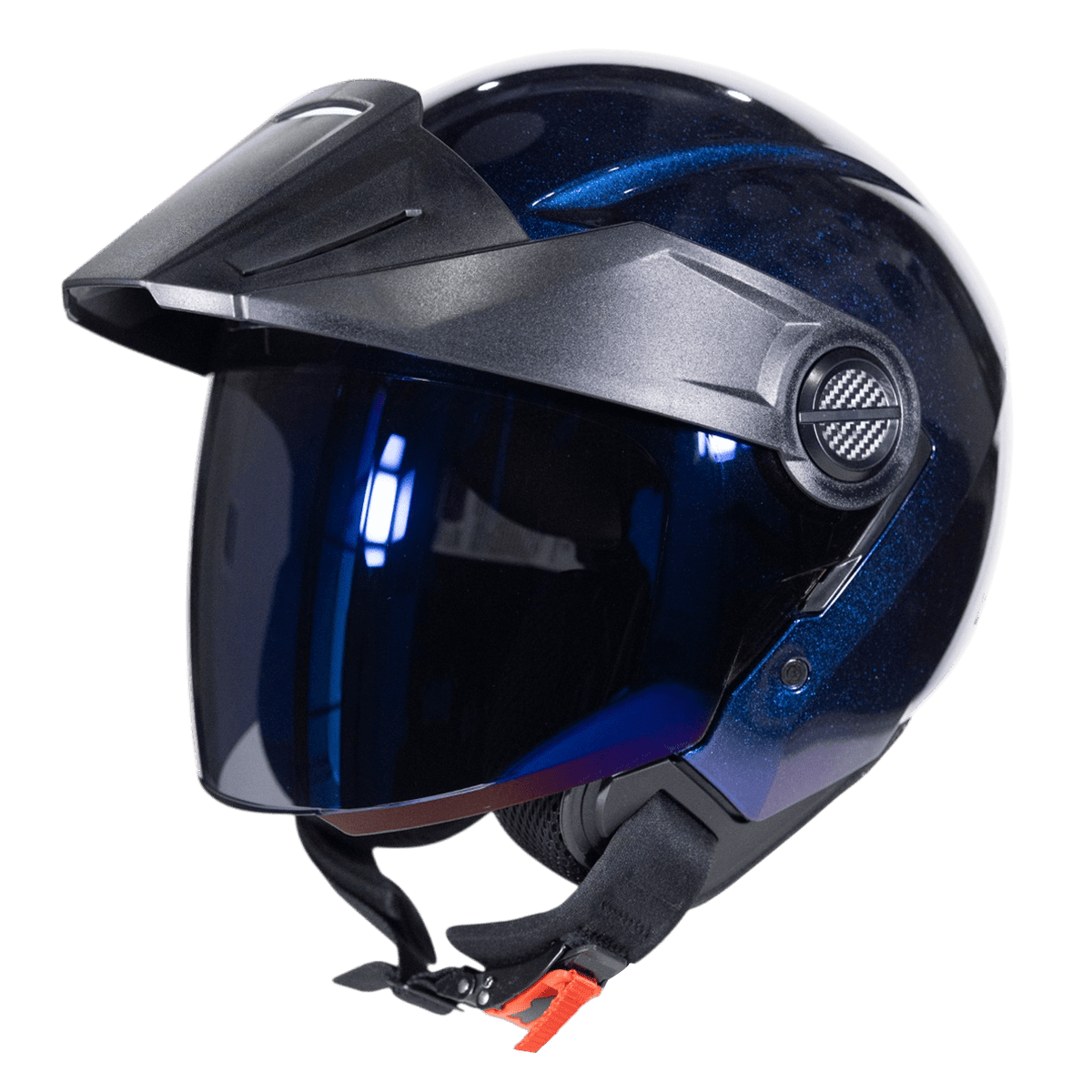 Casco moto ich 102 solid camaleon az abierto con viscera urbano