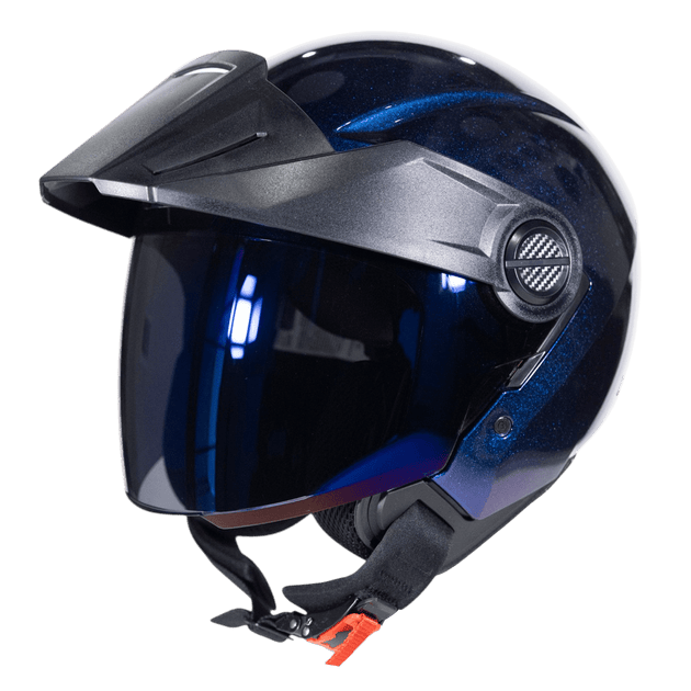 Casco moto ich 102 solid camaleon az abierto con viscera urbano