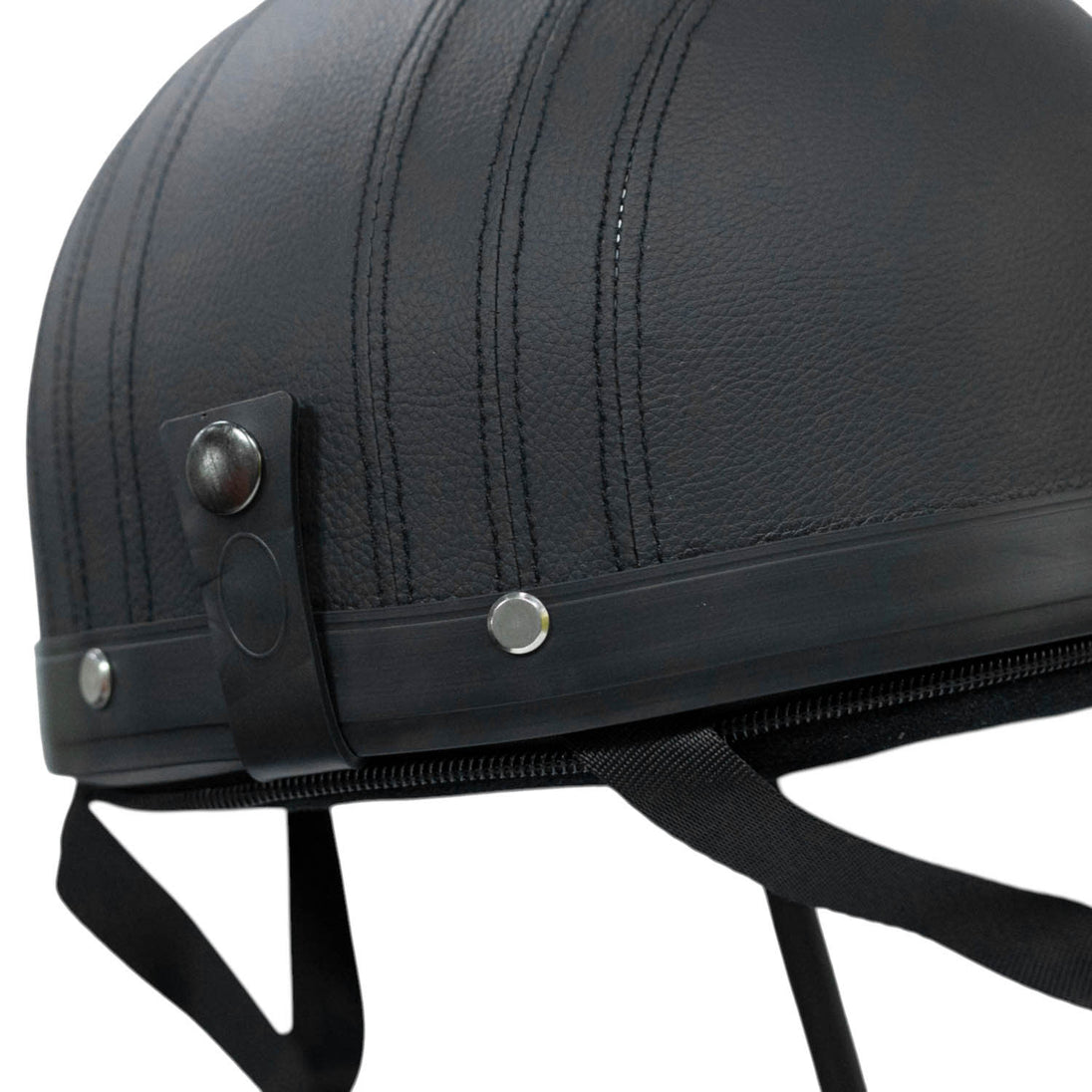 Casco bicicleta tipo cuero con visera chopper bobber