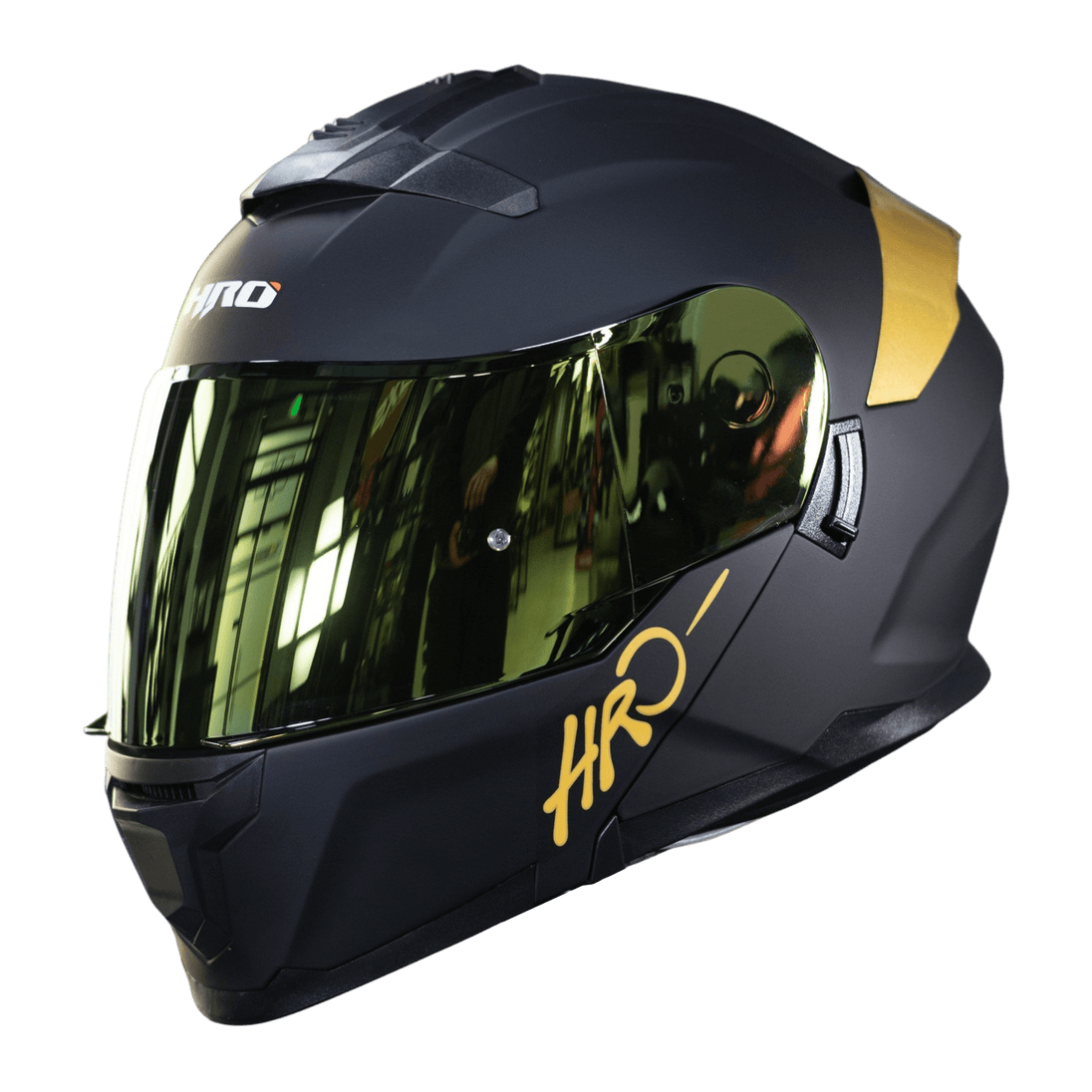 Casco Moto Hro 3440dv solid n.m do Abatible Sun Visor Certificación Dot