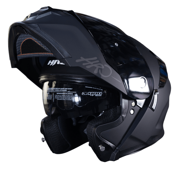 Casco Moto Hro 3440dv solid n.m sm Abatible Sun Visor Certificación Dot