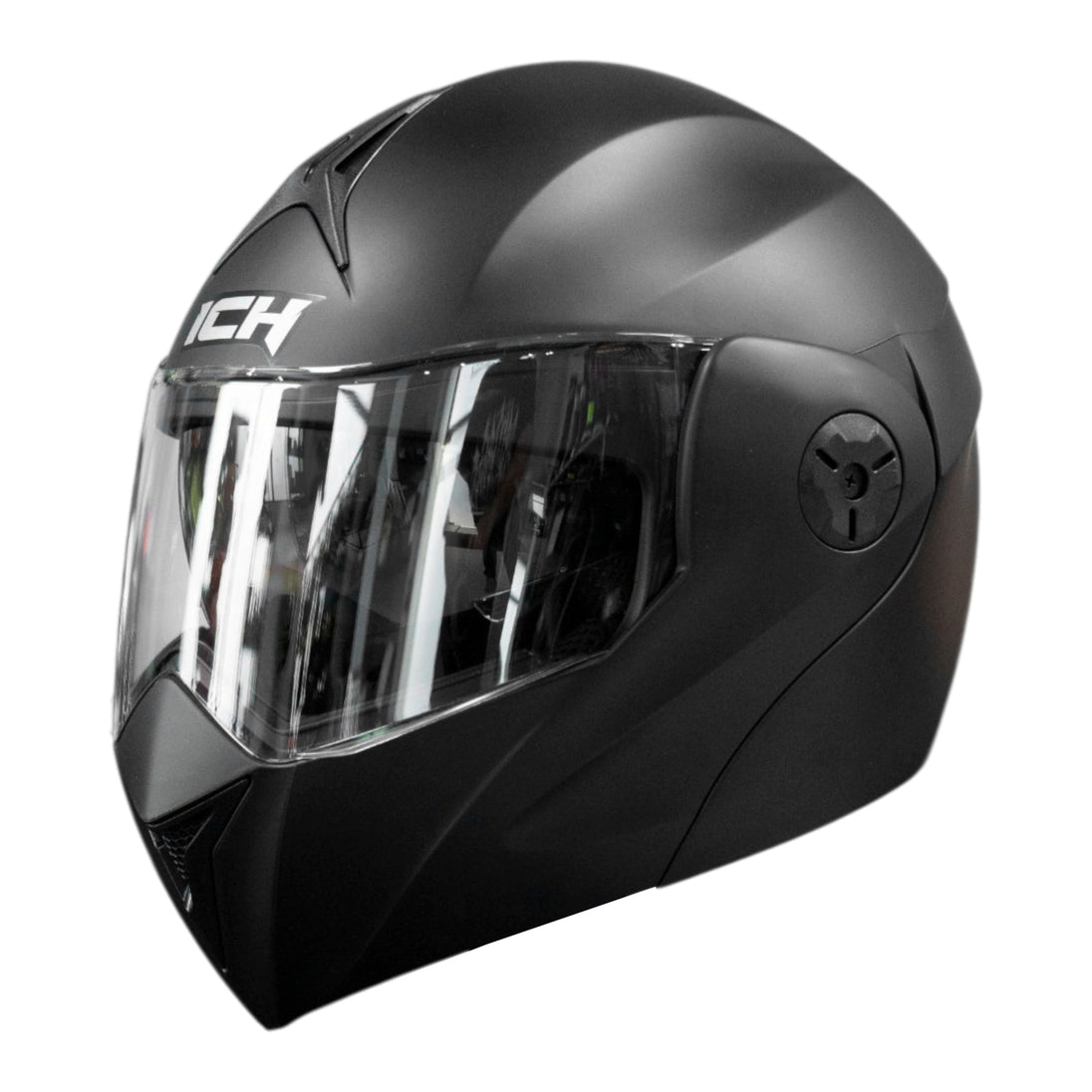 Casco moto ich 3110 solid n.m abatible con sun visor certificación dot 3cv