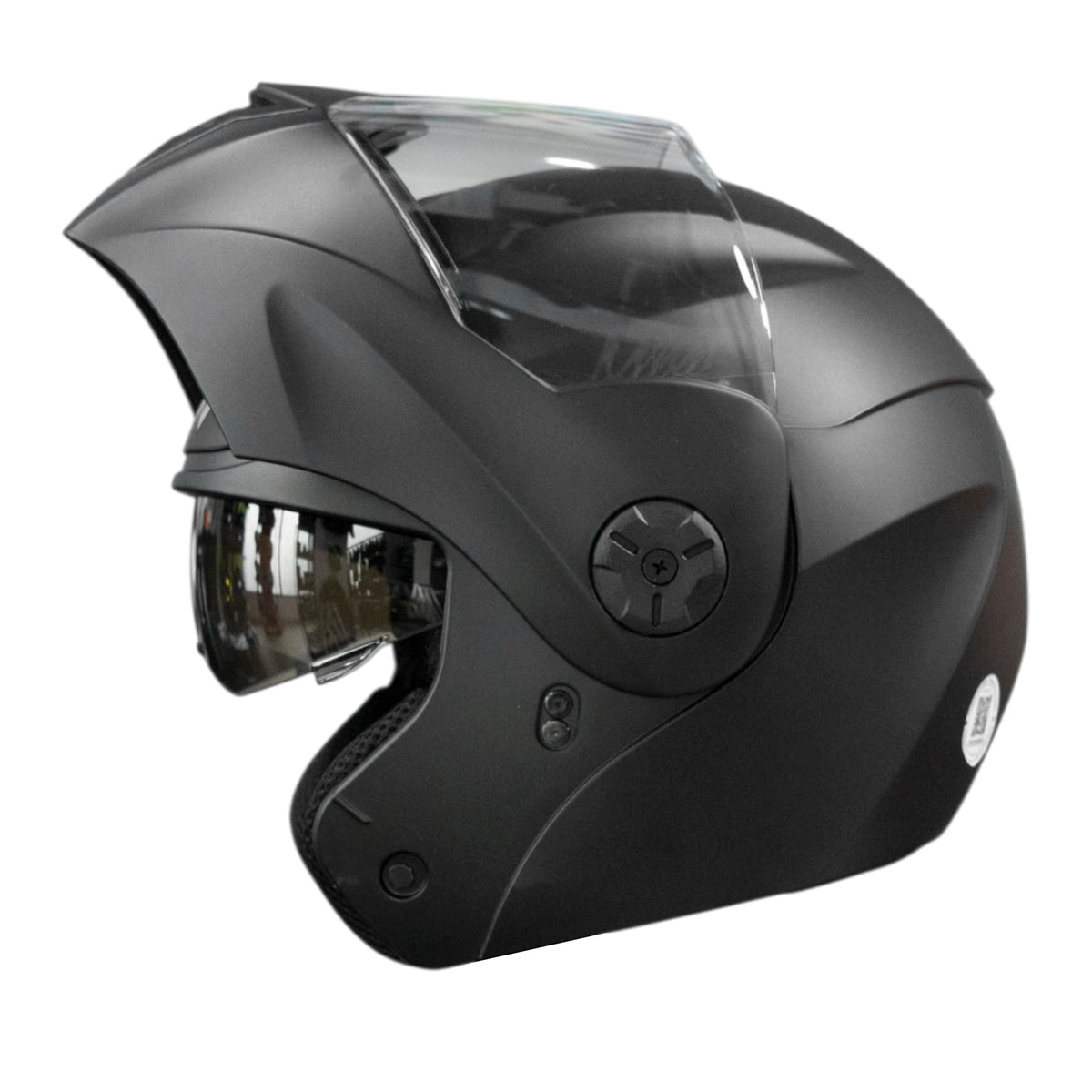 Casco moto ich 3110 solid n.m abatible con sun visor certificación dot 3cv