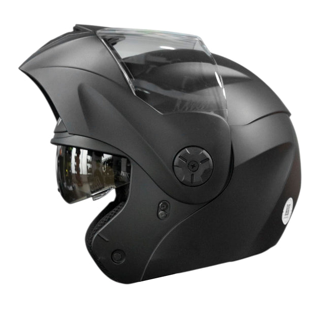 Casco moto ich 3110 solid n.m abatible con sun visor certificación dot 3cv