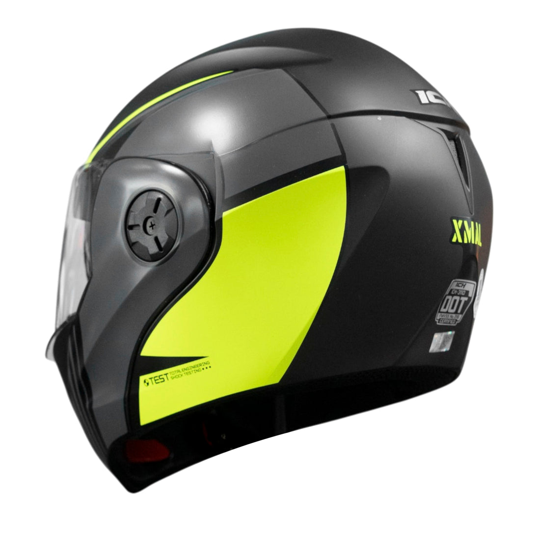 Casco moto ich 3110 sxmal am.n abatible con sun visor certificación dot 3cv