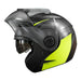 Casco moto ich 3110 sxmal am.n abatible con sun visor certificación dot 3cv