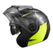 Casco moto ich 3110 sxmal am.n abatible con sun visor certificación dot 3cv