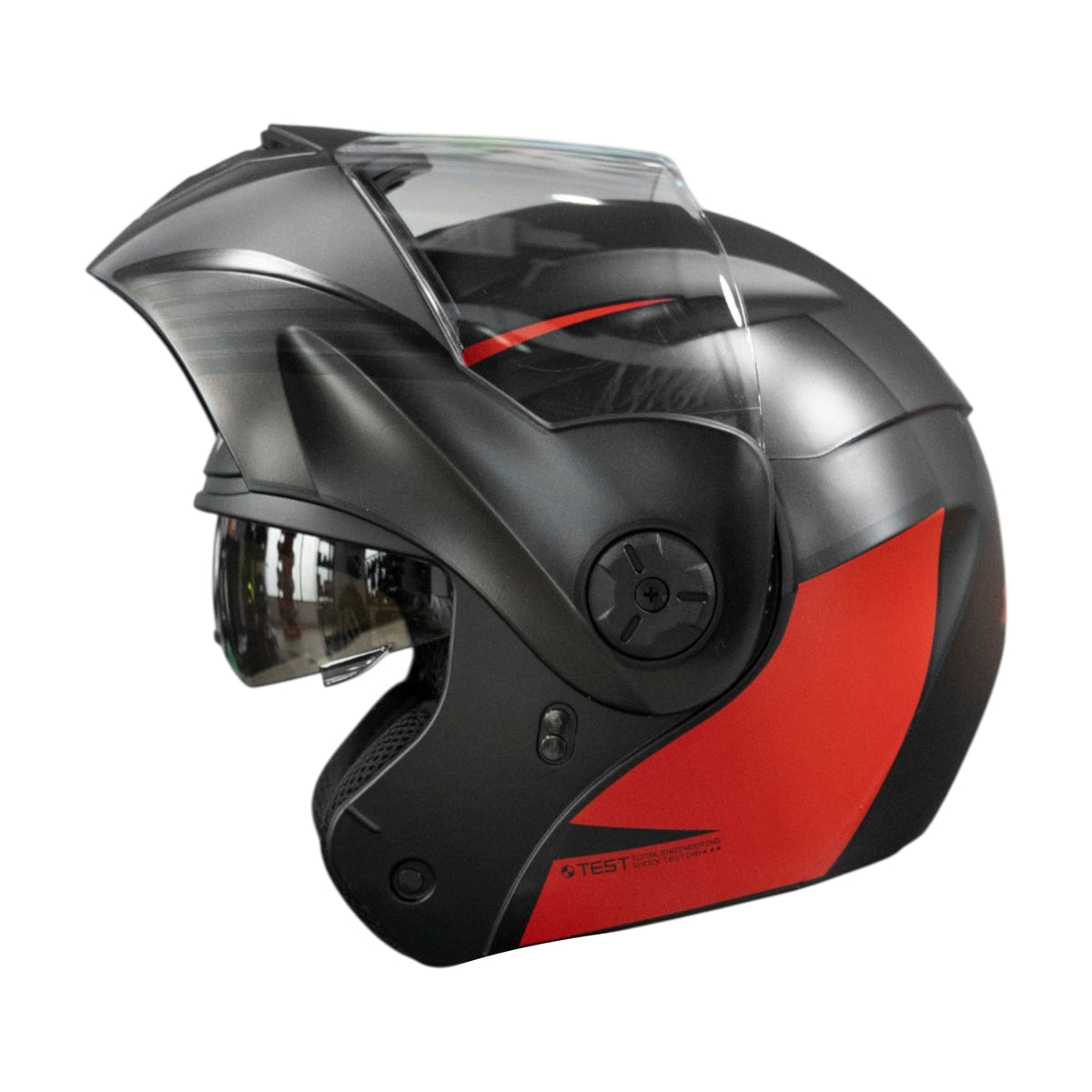 Casco moto ich 3110 sxmal rj abatible con sun visor certificación dot 3cv
