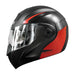 Casco moto ich 3110 sxmal rj abatible con sun visor certificación dot 3cv