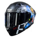 Casco moto ich 3120 cbrpnk az abatible con sun visor certificación dot