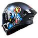 Casco moto ich 3120 cbrpnk az abatible con sun visor certificación dot
