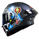 Casco moto ich 3120 cbrpnk az abatible con sun visor certificación dot