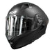 Casco moto ich 3120 solid negro opaco abatible con sun visor certificación dot