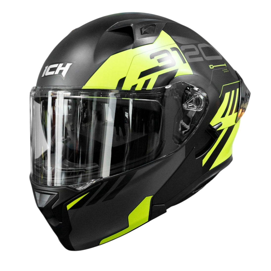 Casco moto ich 3120 westsay am.n abatible con sun visor certificación dot
