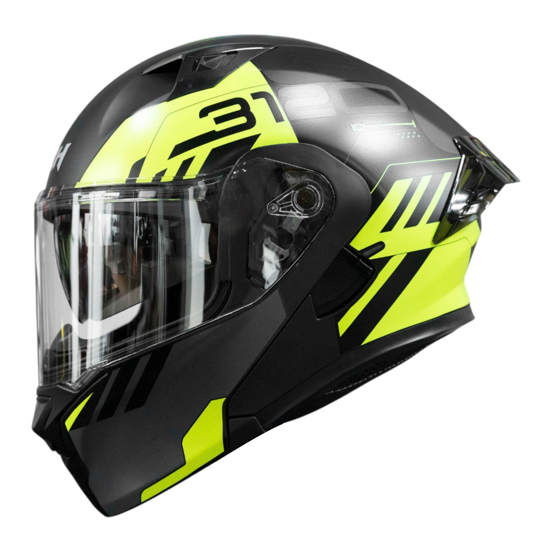 Casco moto ich 3120 westsay am.n abatible con sun visor certificación dot