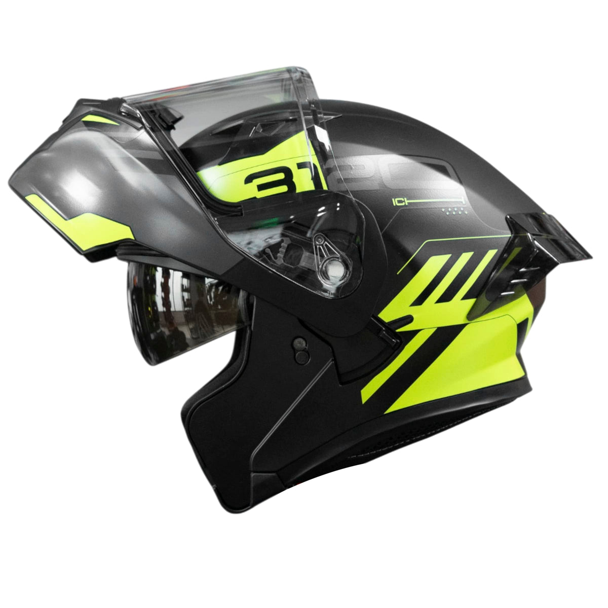 Casco moto ich 3120 westsay am.n abatible con sun visor certificación dot
