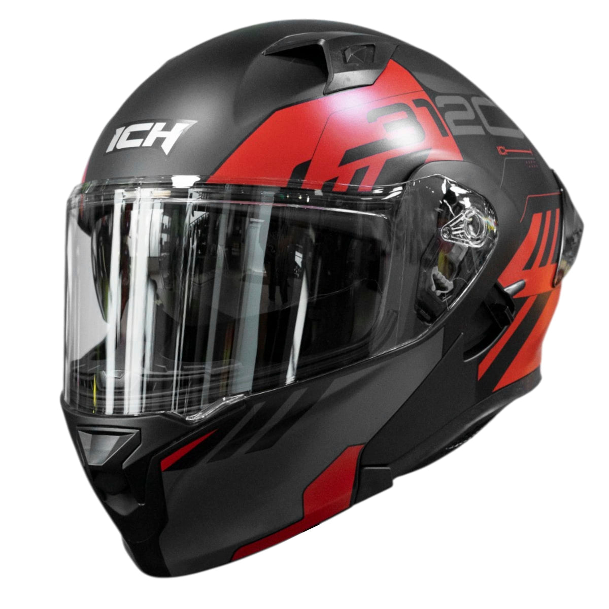 Casco moto ich 3120 westsay rj abatible con sun visor certificación dot