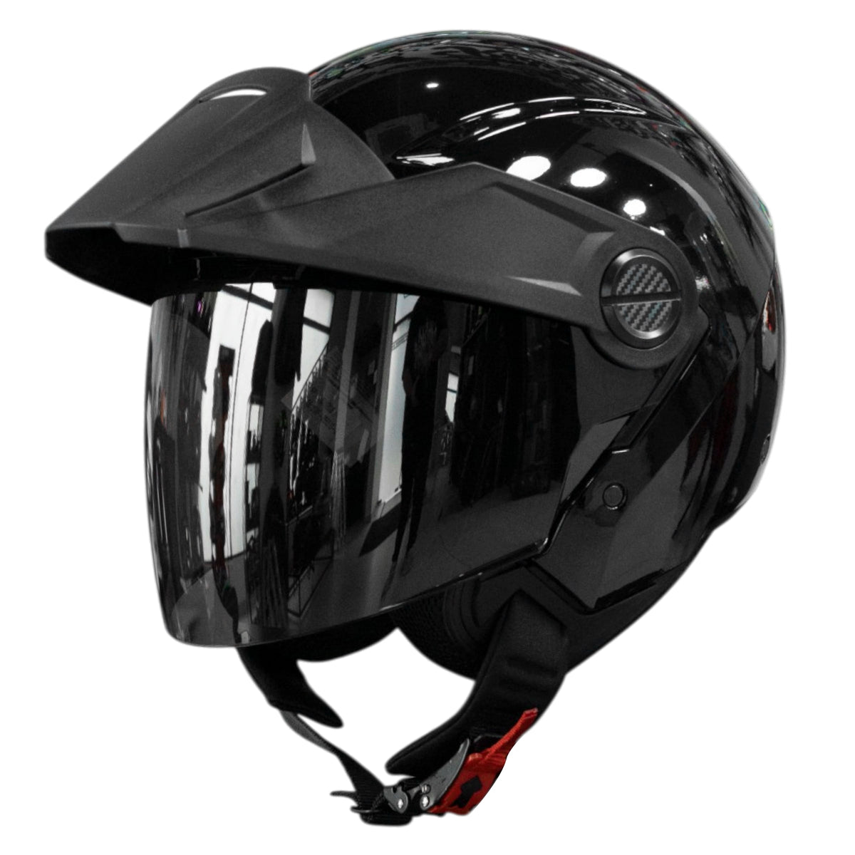 Casco moto ich 102 solid brillo ng abierto con viscera urbano