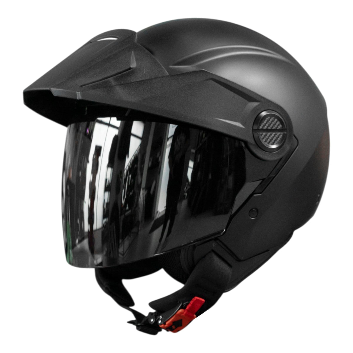 Casco moto ich 102 solid ng mate sm abierto con viscera urbano