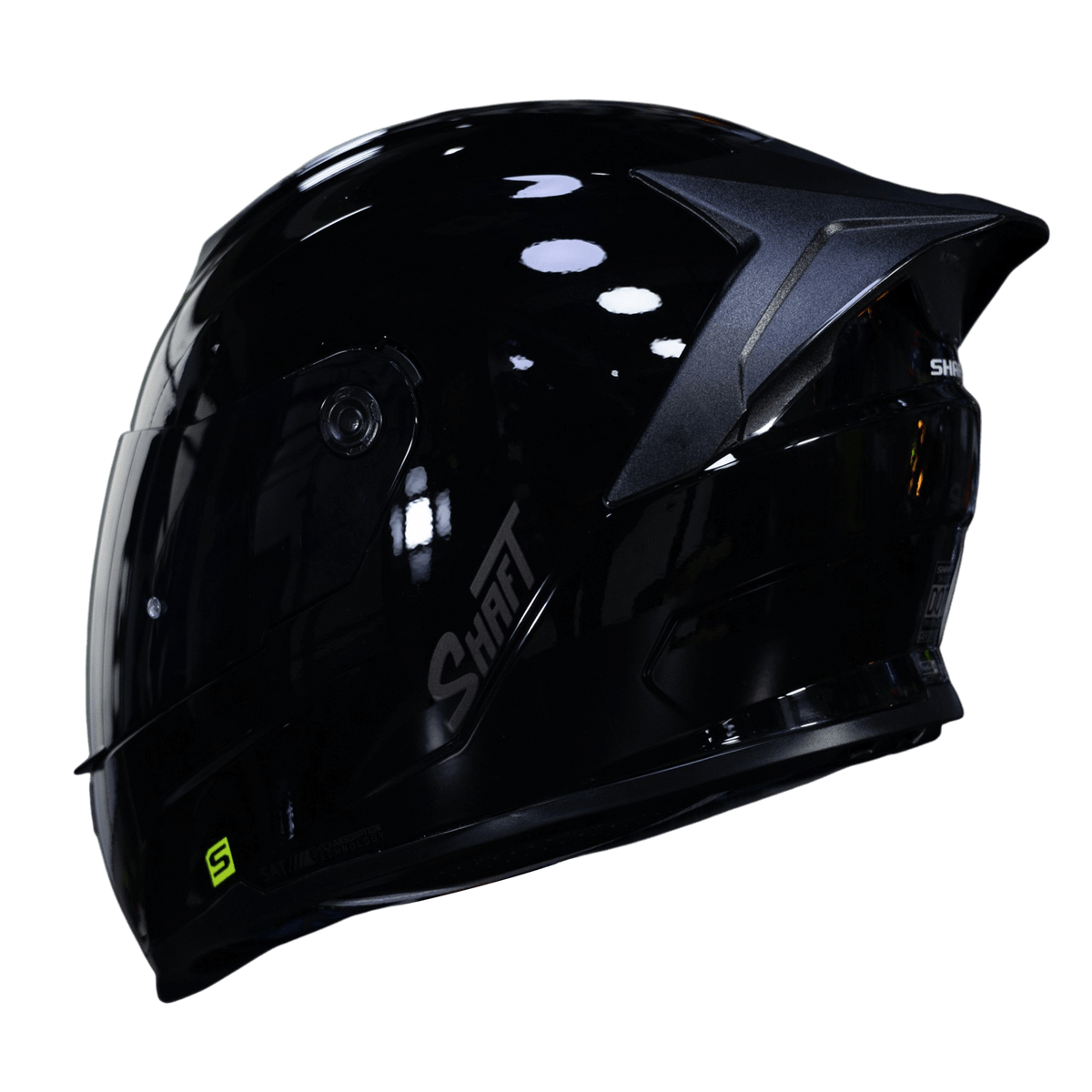 casco moto shaft 502sp solid negro brillo sm integral normal dot acreditado (V/SV)