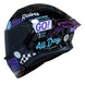 Casco moto ich 3120 fifties brillo mr sm abatible con sun visor certificación dot 3cv