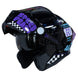Casco moto ich 3120 fifties brillo mr sm abatible con sun visor certificación dot 3cv