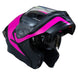 Casco moto ich 3120 further mate fc abatible con sun visor certificación dot 3cv