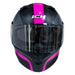 Casco moto ich 3120 further mate fc abatible con sun visor certificación dot 3cv