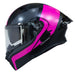 Casco moto ich 3120 further mate fc abatible con sun visor certificación dot 3cv