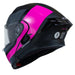 Casco moto ich 3120 further mate fc abatible con sun visor certificación dot 3cv