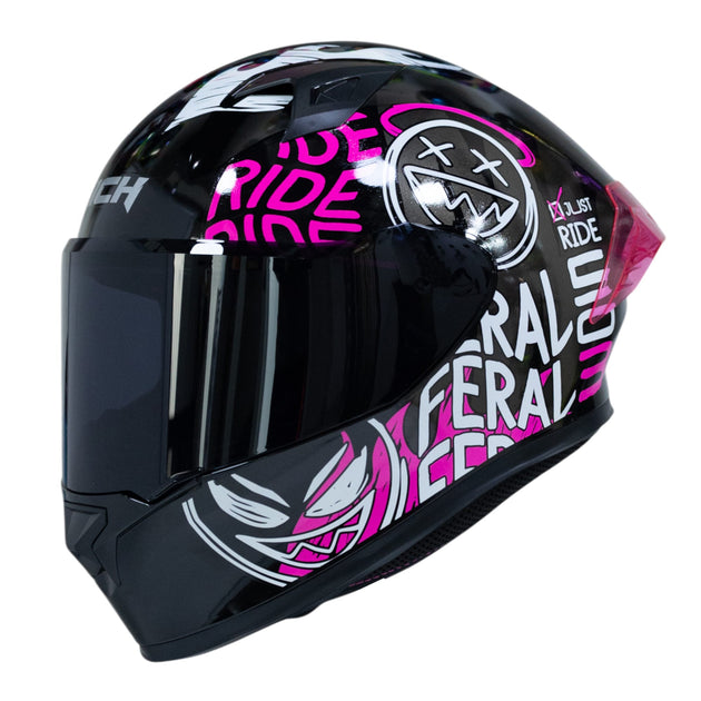 Casco moto ich 503 stay wild brillo fc sm integral certificación dot qr