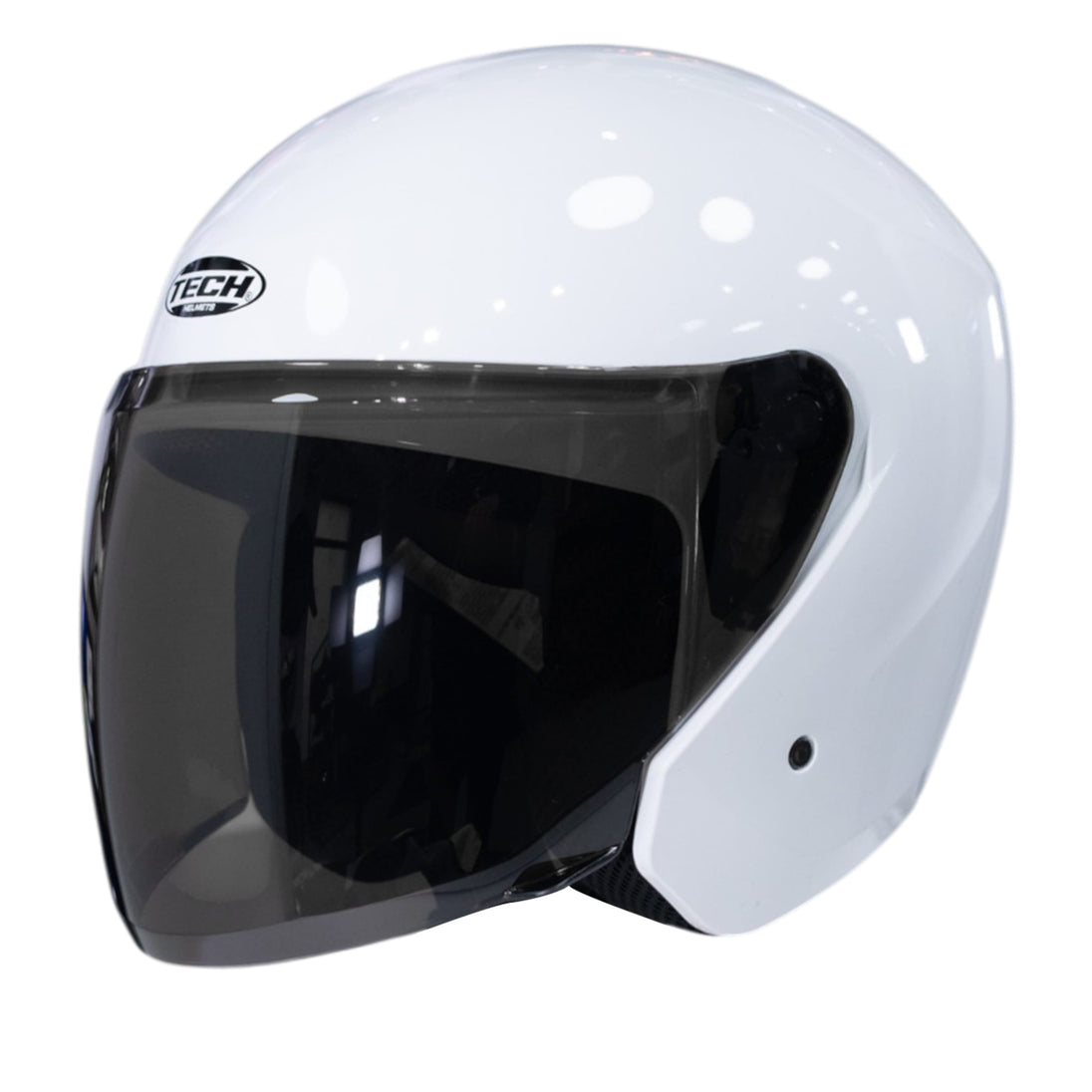 Casco moto tech t10 solid bl.b sm abierto