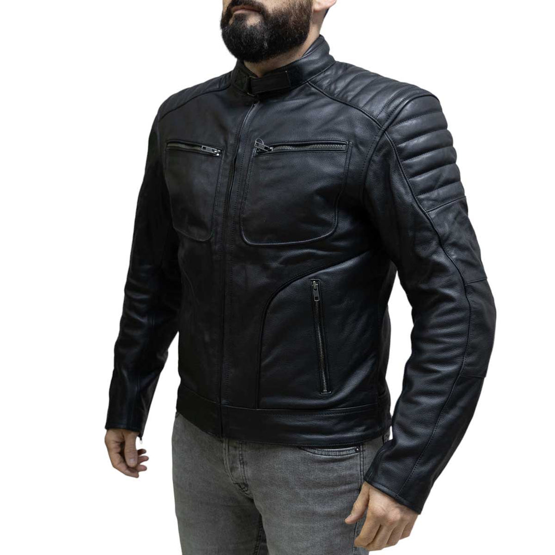 Chaqueta para moto armad gear falcon cuero
