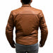 Chaqueta para moto armad gear falcon cuero cafe